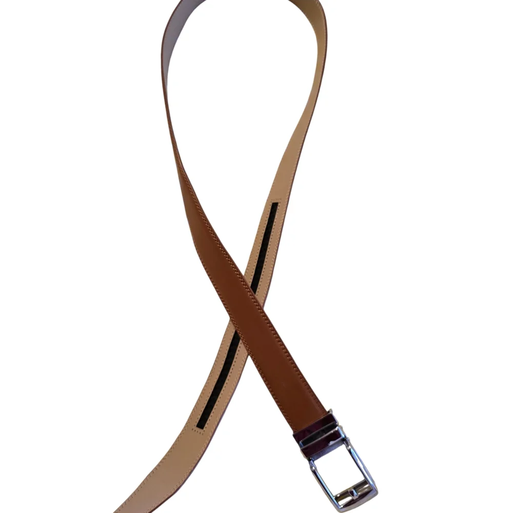Viral Ratchet Brown Leather Belt with Silver Buckle Size 36 Up
